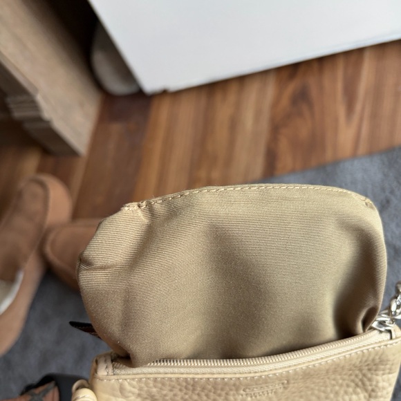 Coach Beige pebble Leather Wristlet - Picture 4 of 8